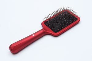 Large Rectangle Paddle Brush |Air Cushion with Copper Pins | Metallic Dimond Shaped Handle