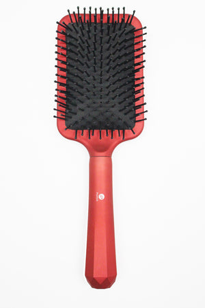 Large Rectangle Paddle Brush |Air Cushion Pad |Nylon Bristles with Epoxy Tips ｜Metallic Dimond Shaped Handle