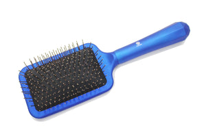 Large Rectangle Paddle Brush |Air Cushion with Copper Pins | Metallic Dimond Shaped Handle